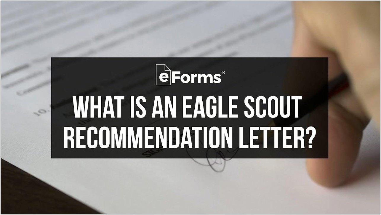 Letter Of Recommendation Template For Eagle Scout