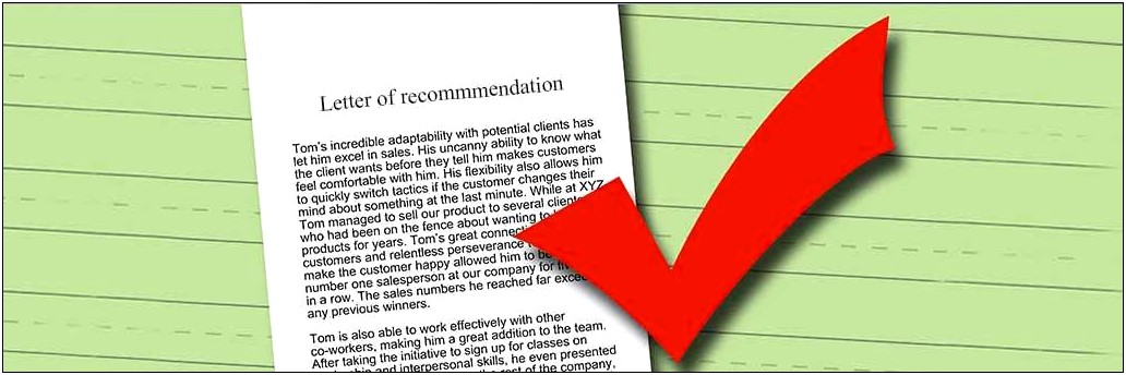 Letter Of Recommendation Template Harvard Business Review