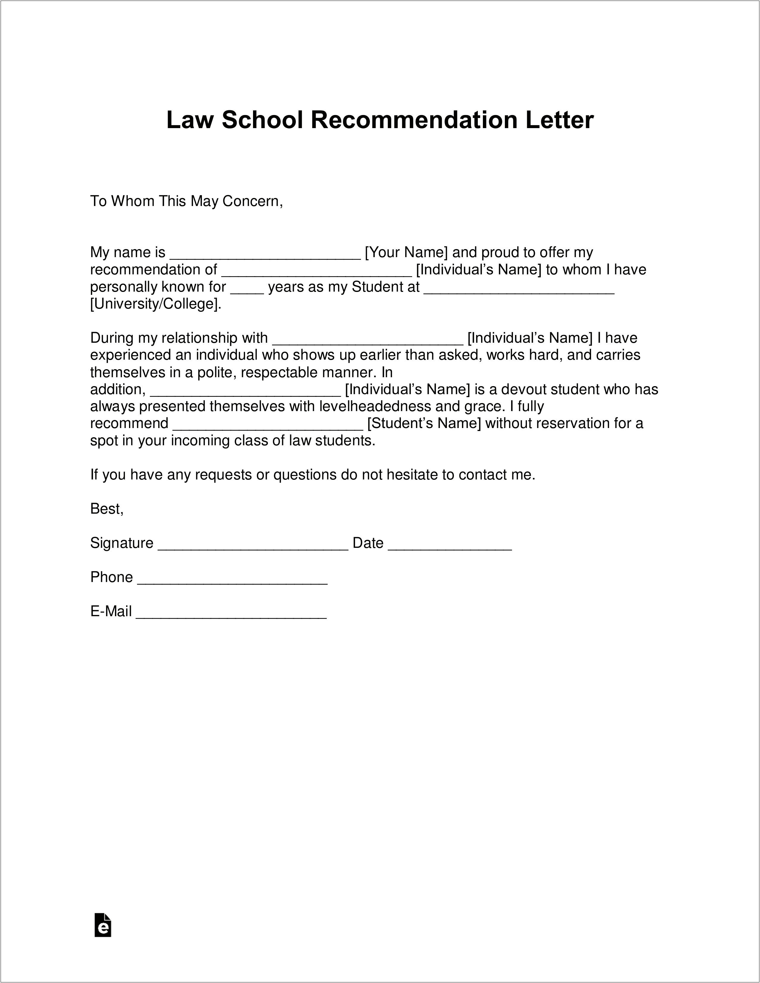 Letter Of Reference Graduate School Template