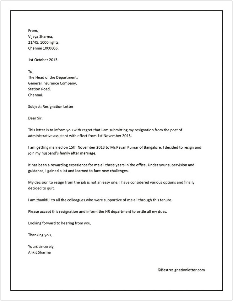 Letter Of Resignation With Immediate Effect Uk Template