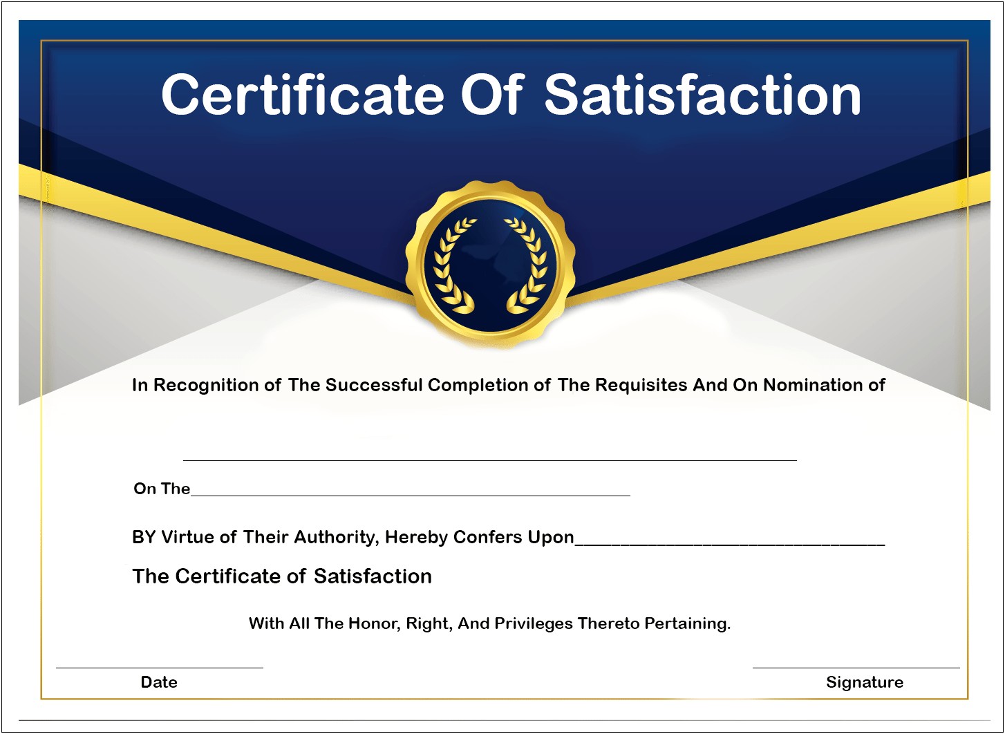 Letter Of Satisfaction From Customer Templates