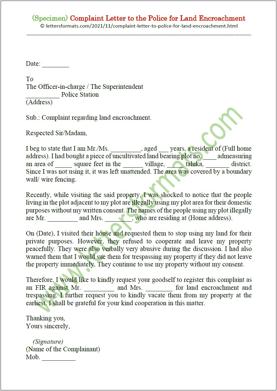 Letter Requesting To Buy Land Template