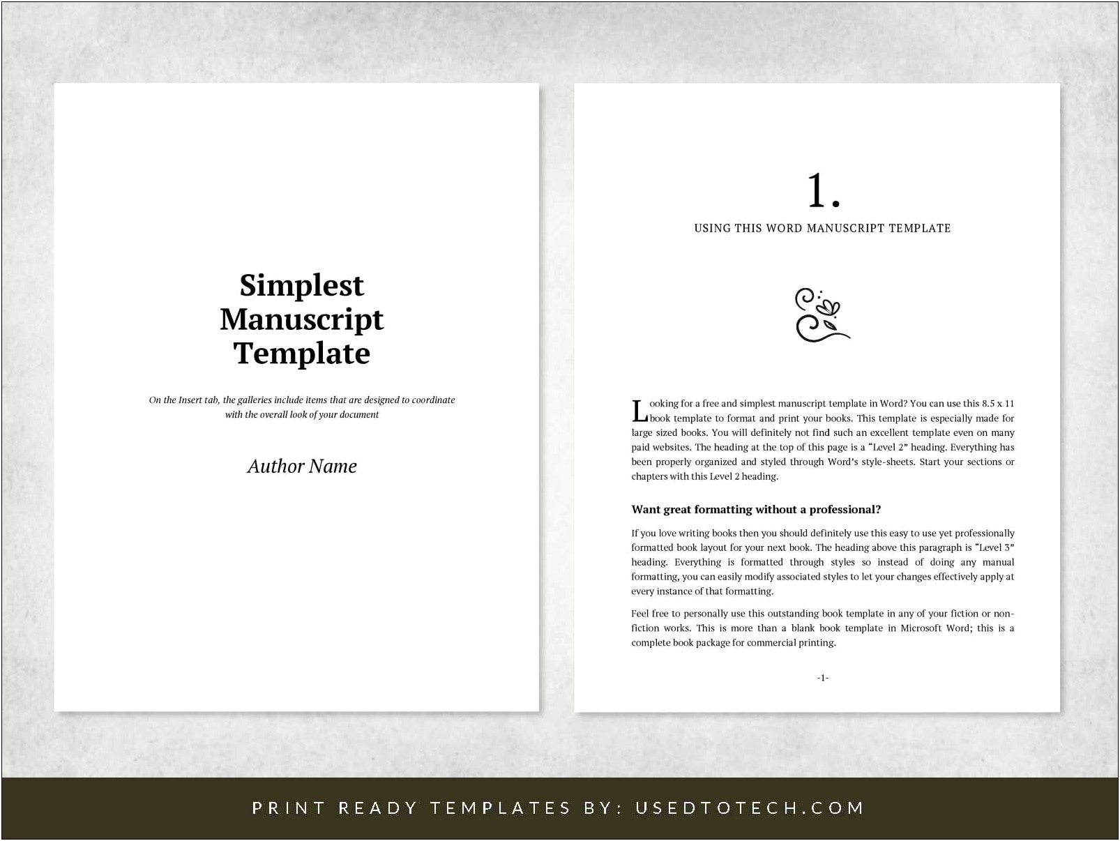 Letter Size Book Template For Openoffice