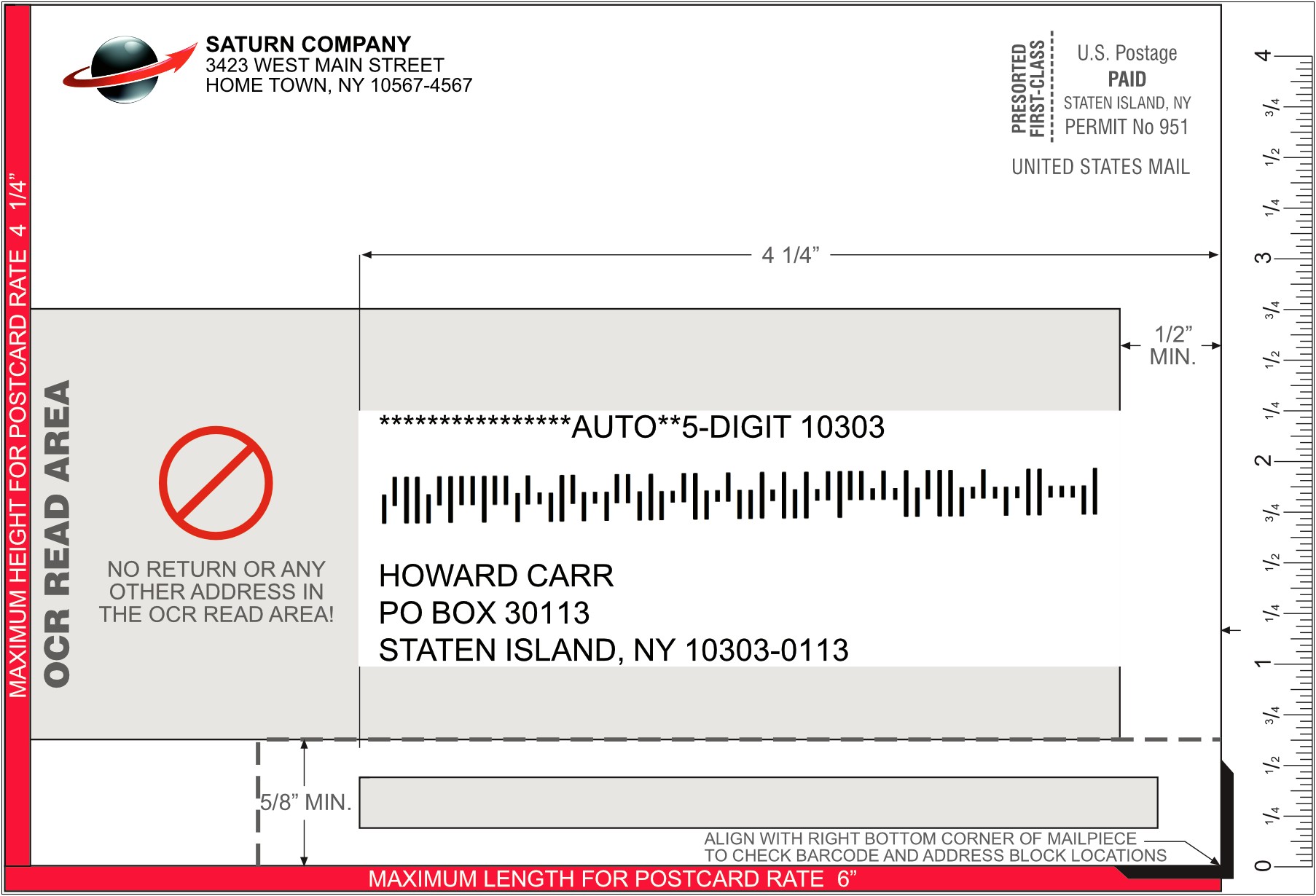 Letter Size Mail Dimensional Standards Template Usps