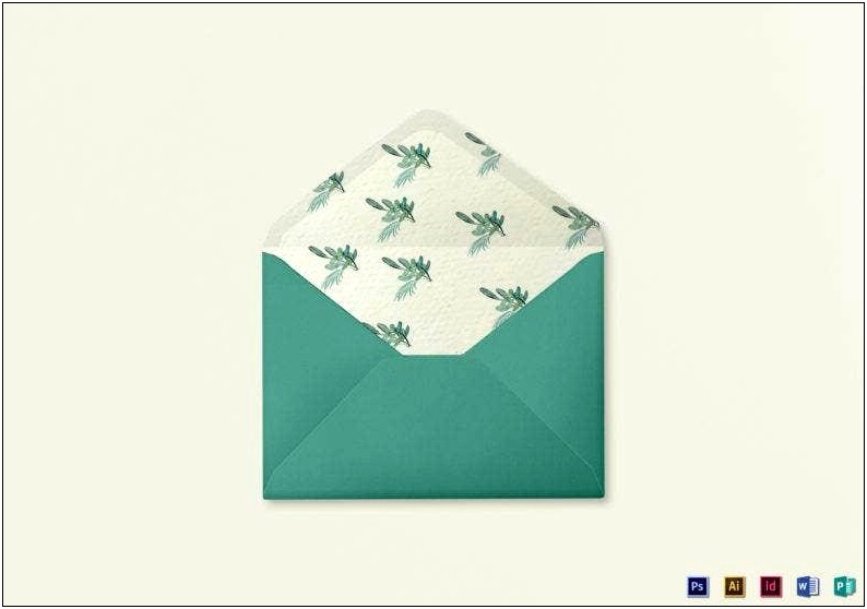 Letter Square Flap Envelope Illustrator Template