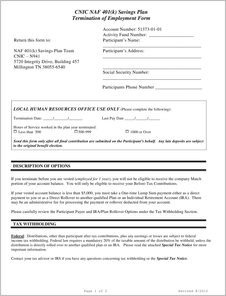 Letter Template For 401k Transfer Request