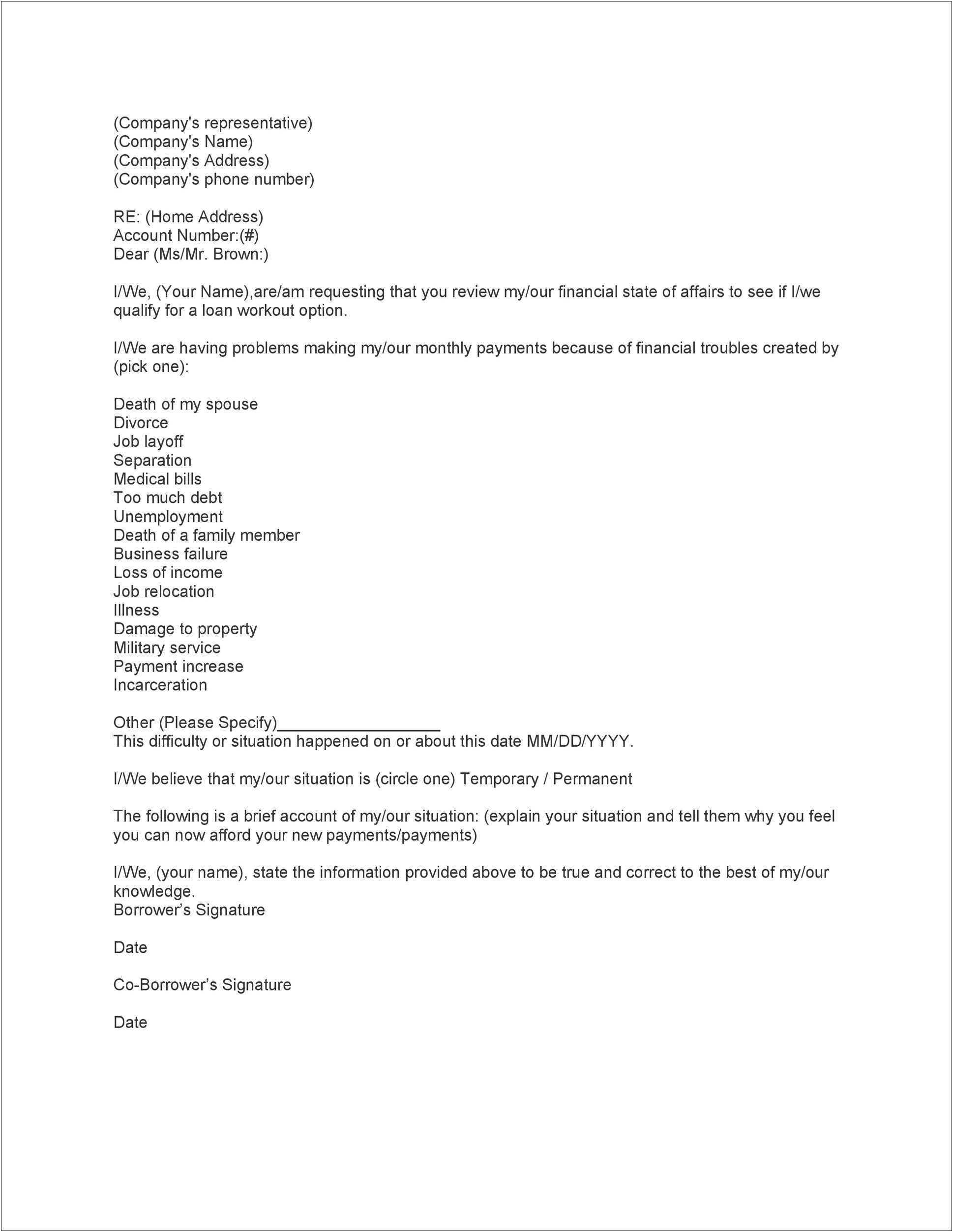 Letter Template For Debt Collection Home Repairs