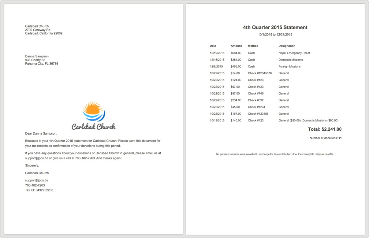 Letter Template For Double Window Envelope