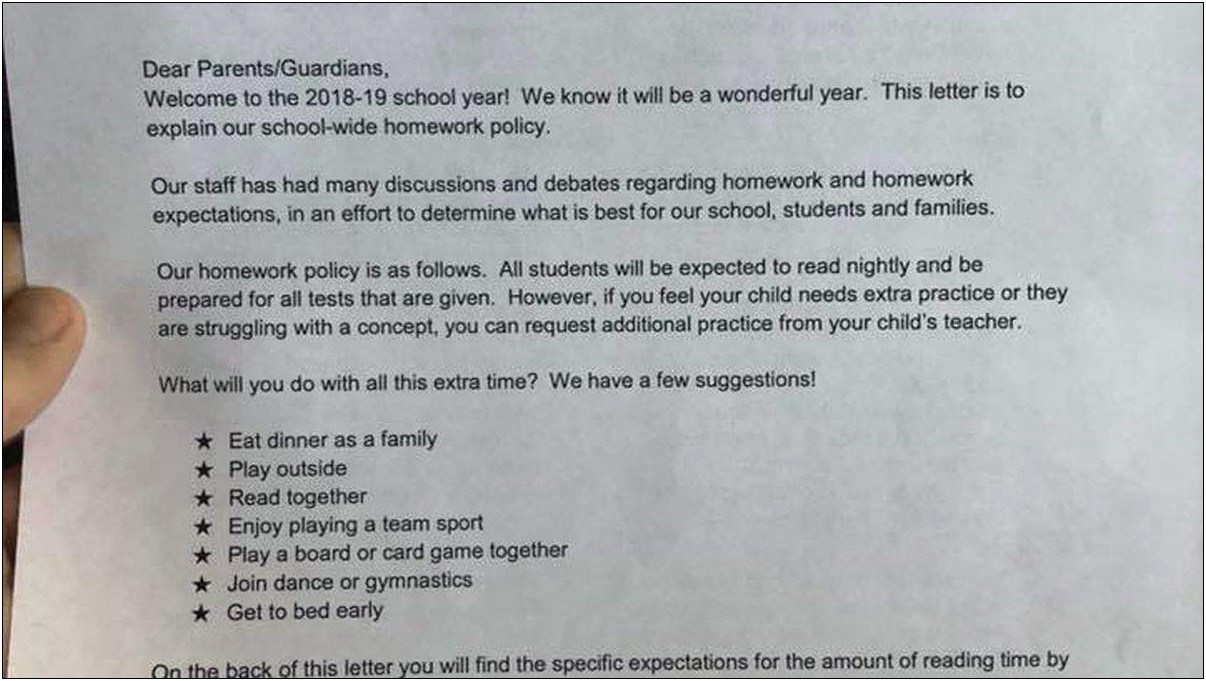 Letter Template For Requesting Homework From Teacher