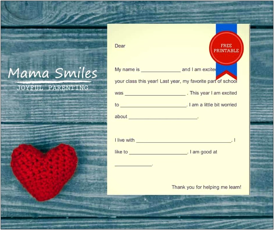 Letter Template For Students Activity Free