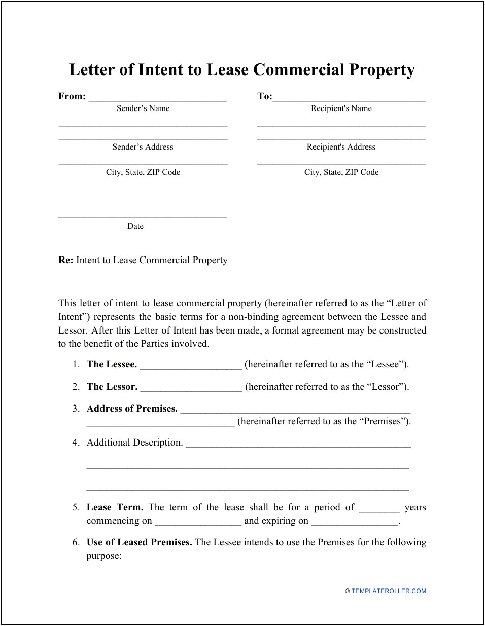 Letter Template For Vacant Lots Realtor