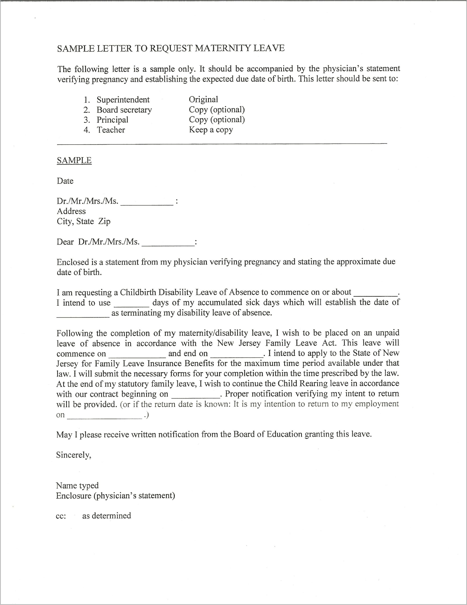 Letter Template To Board Of Ed