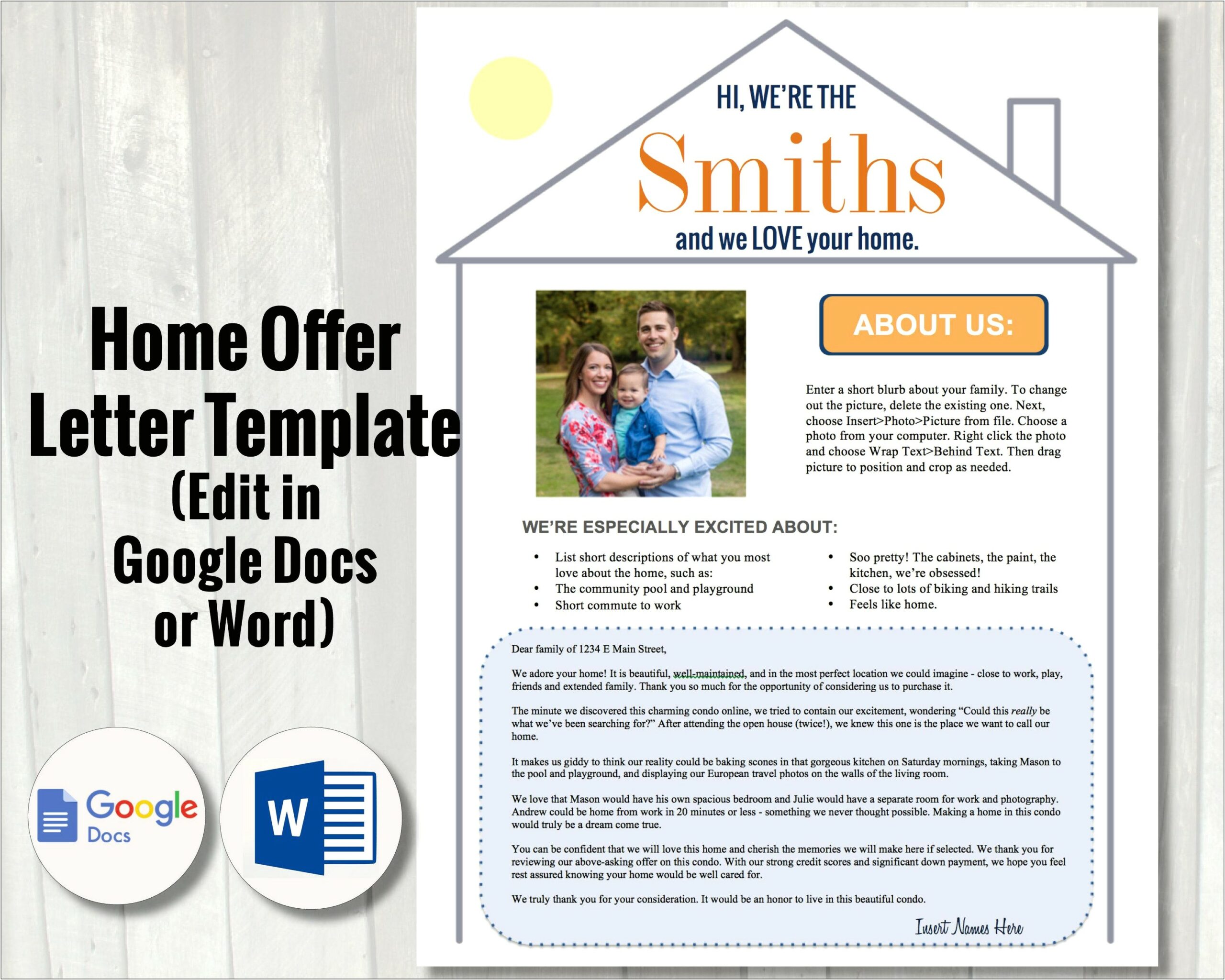 Letter Template To Buy A House