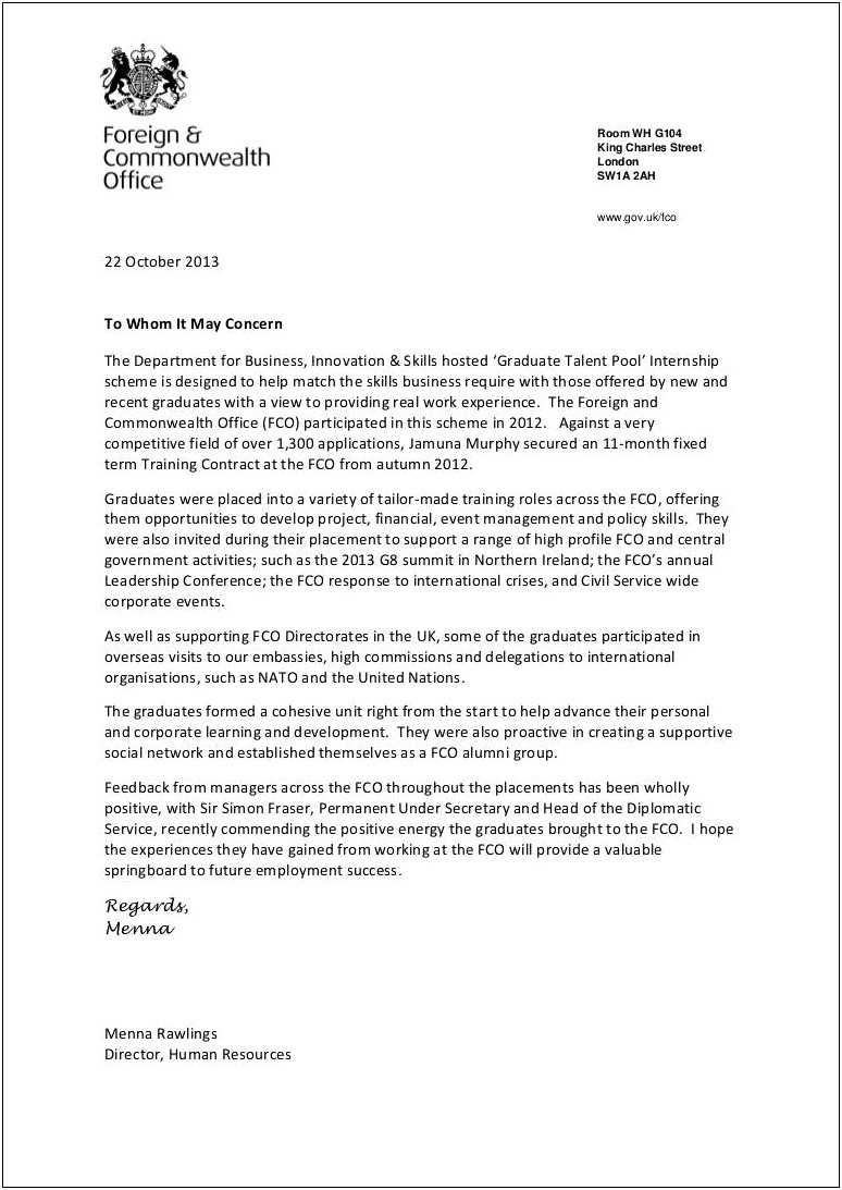 Letter Template Uk To Whom It May Concern