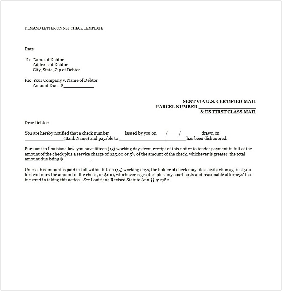 Letter Templates For Filing A Lawsuit