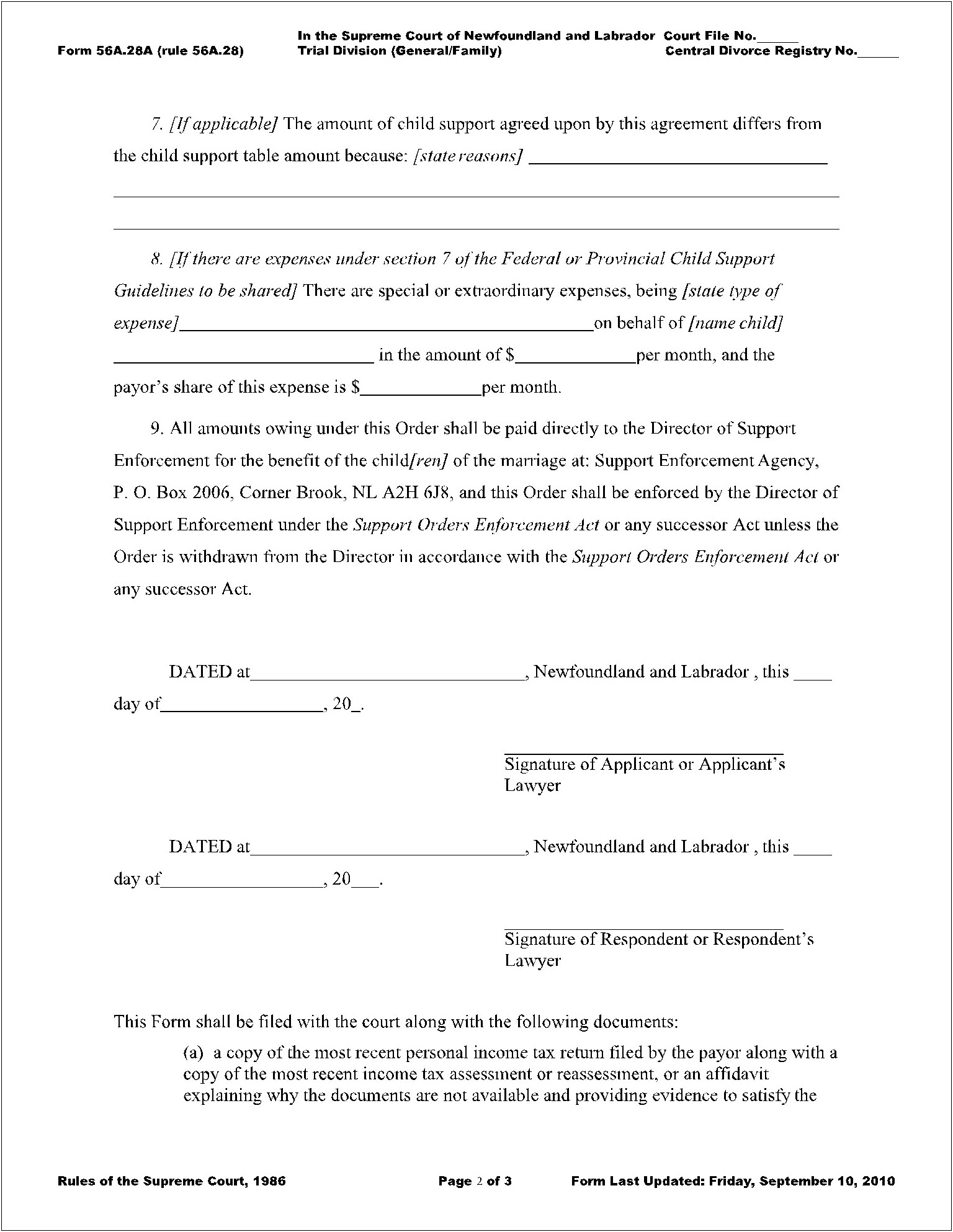 Letter To Court About Child Custody Template