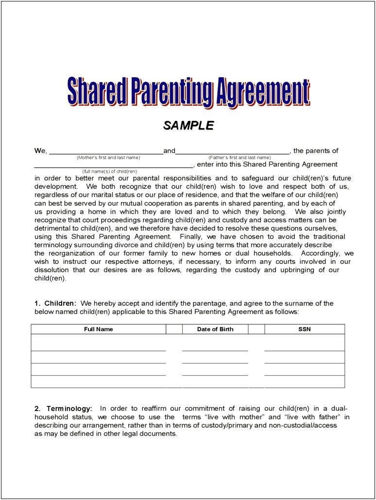 Letter To Enforce Child Custody Agreement Template Nm