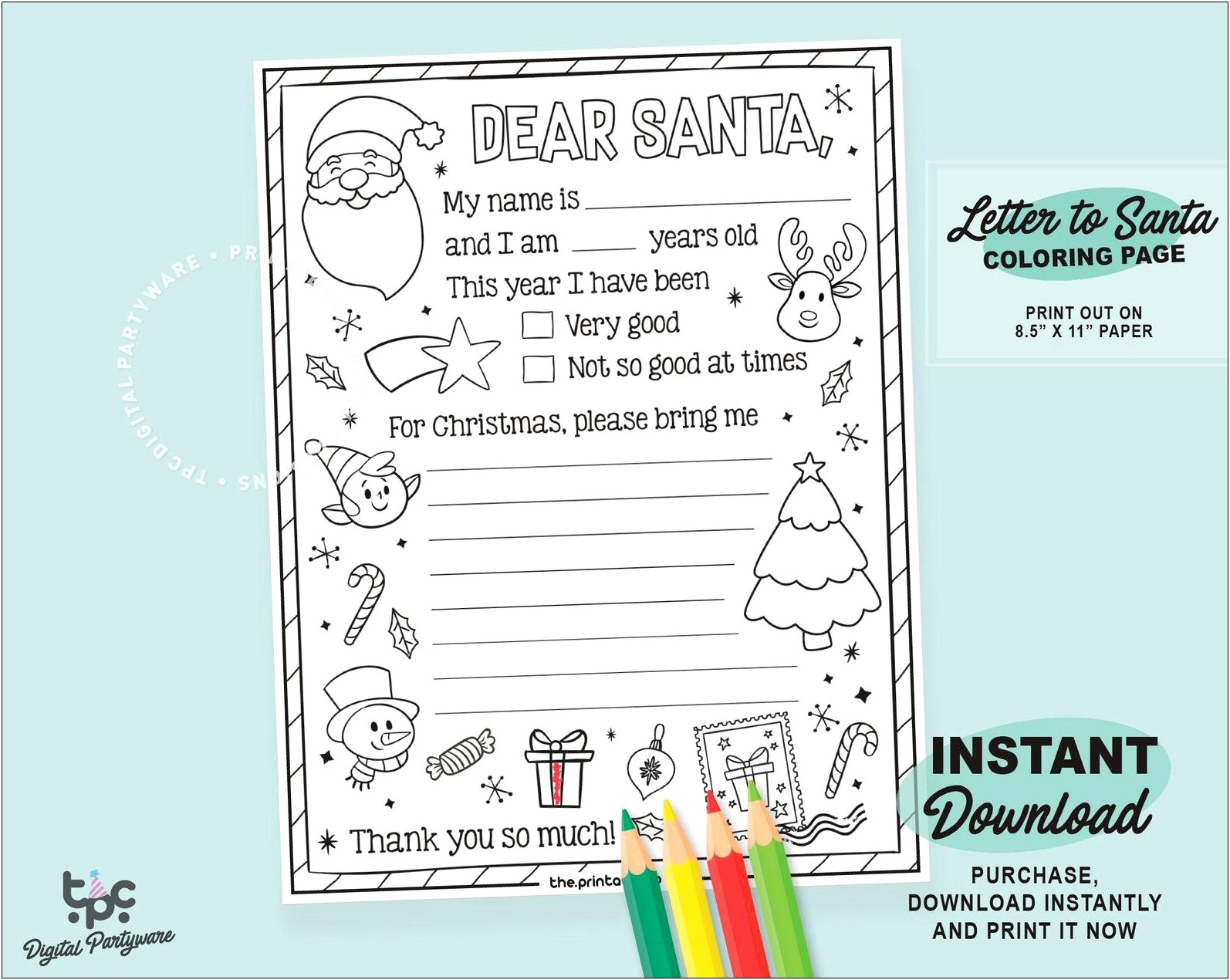 Letter To Father Christmas Template Uk
