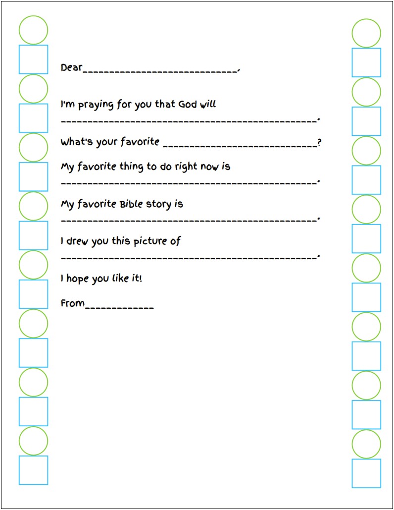 Letter To Heaven Template For Child