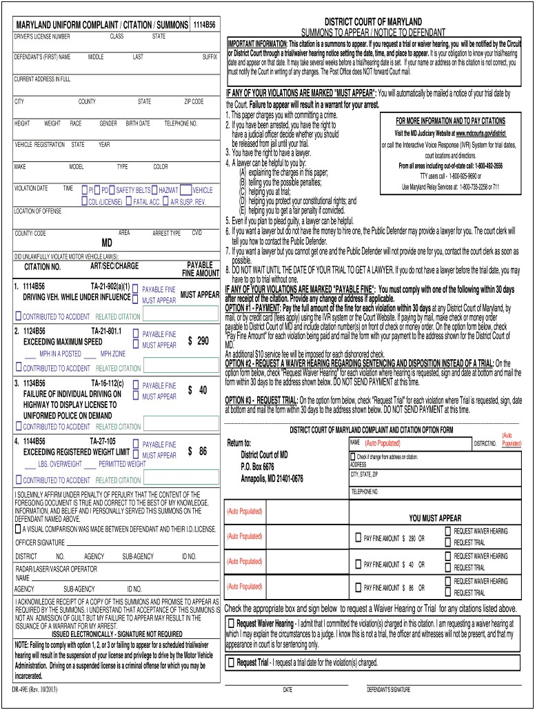 Letter To Judge Template Speeding Ticket