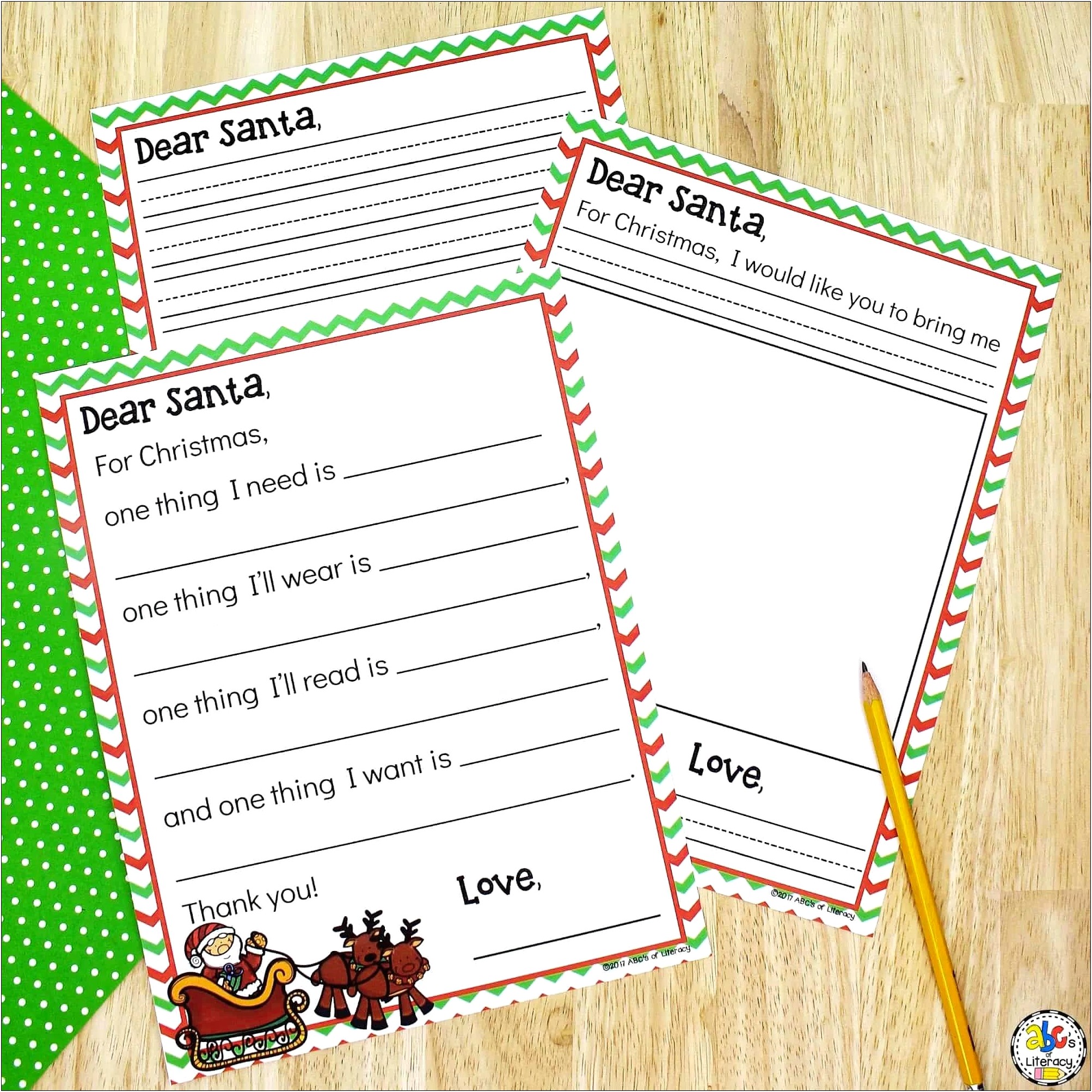 Letter To Santa Template First Grade