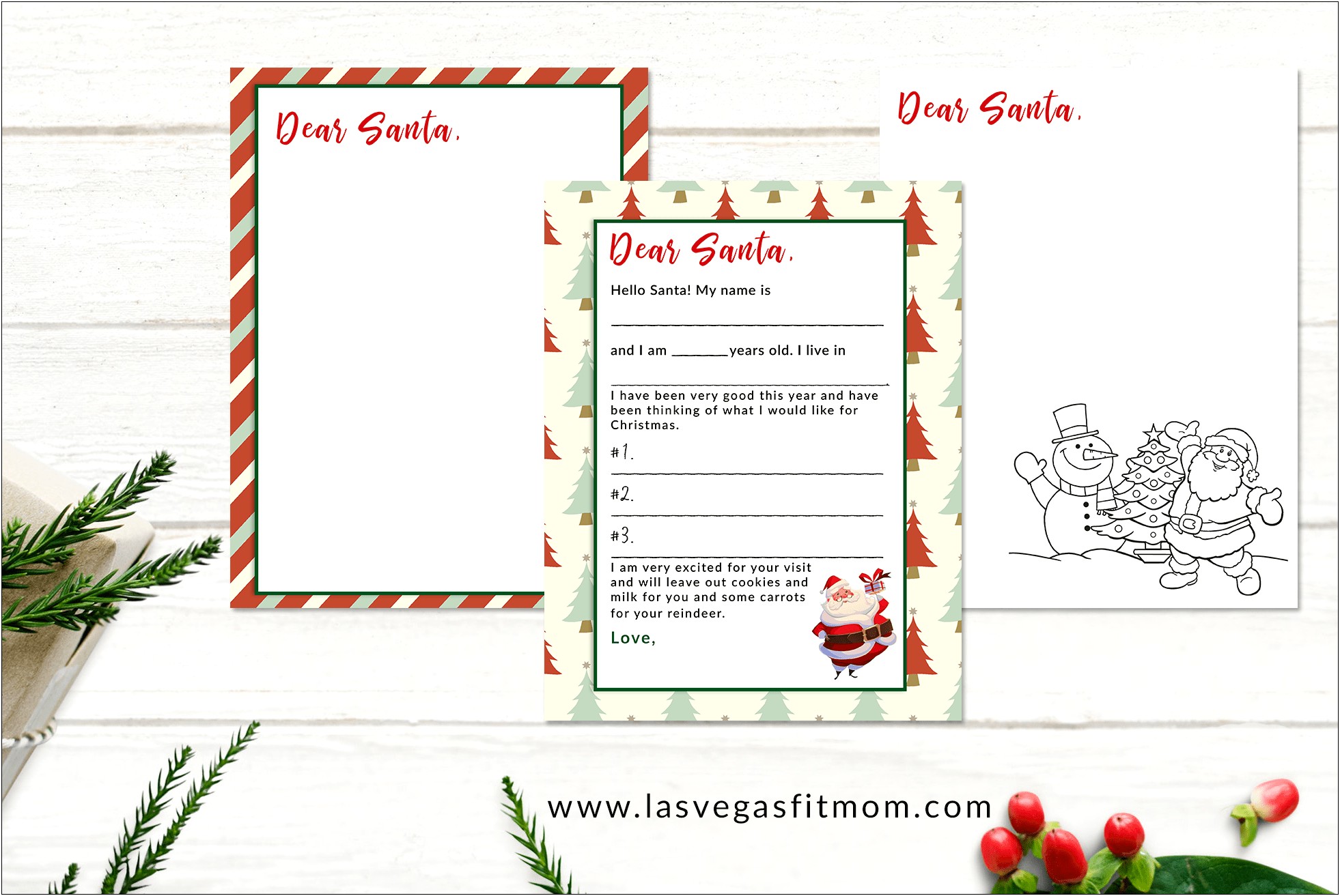 Letter To Santa Template For Preschoolers