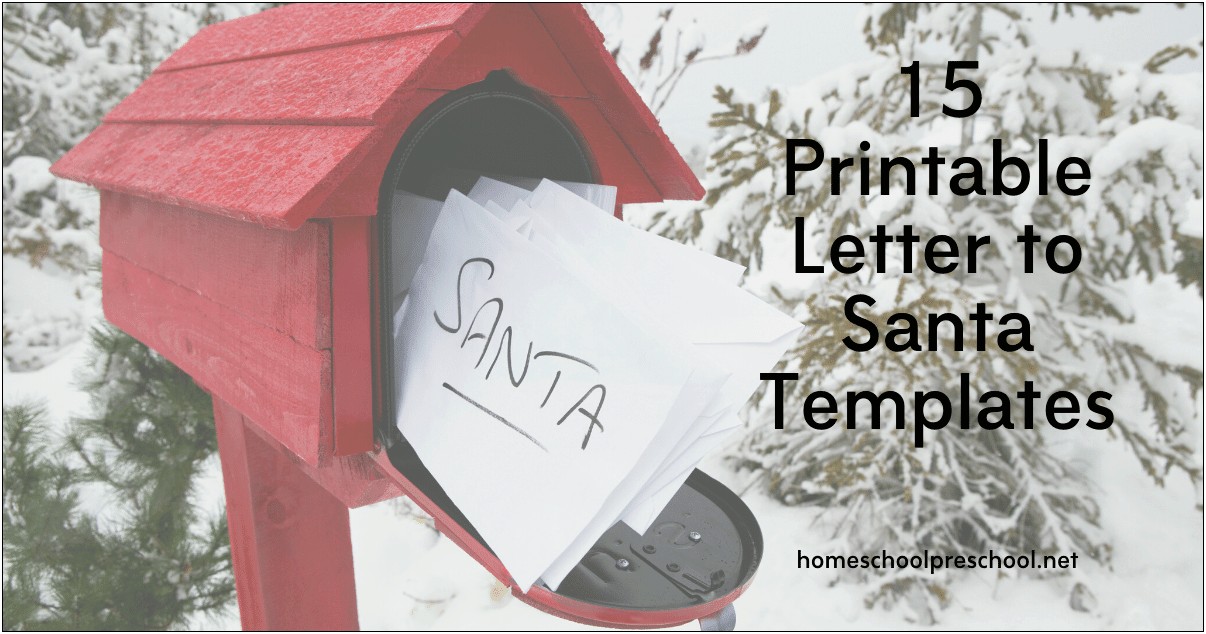 Letter To Santa Template Pdf Uk