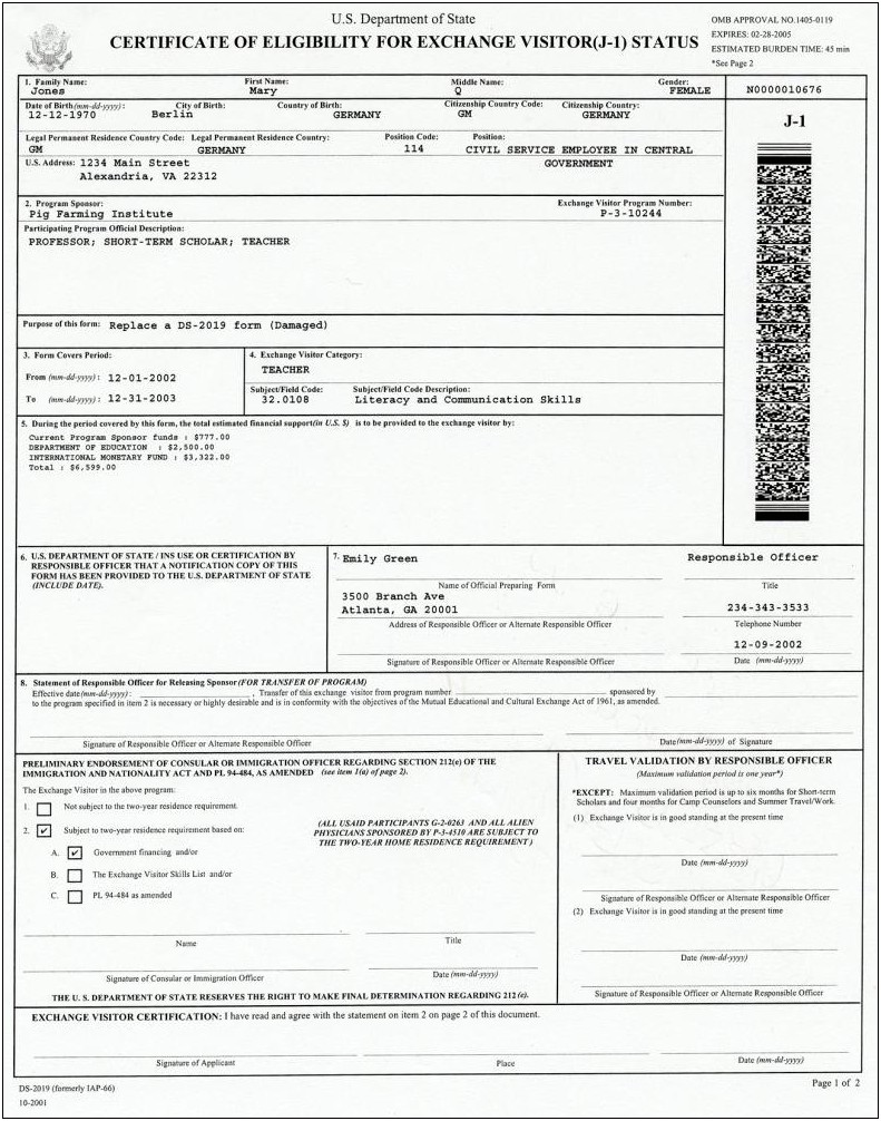 Letter To Uscis Template Change Status F1