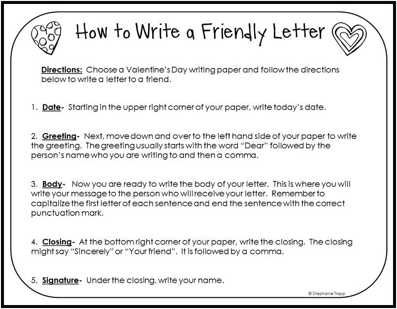 Letter Writing Format For Students Template