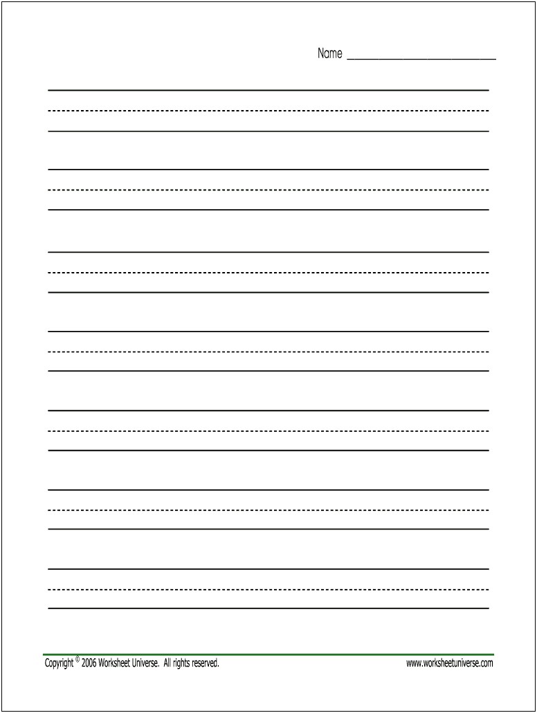 Letter Writing Paper Template For Kindergarten