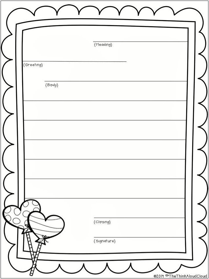 Letter Writing Template For Kids Tpt