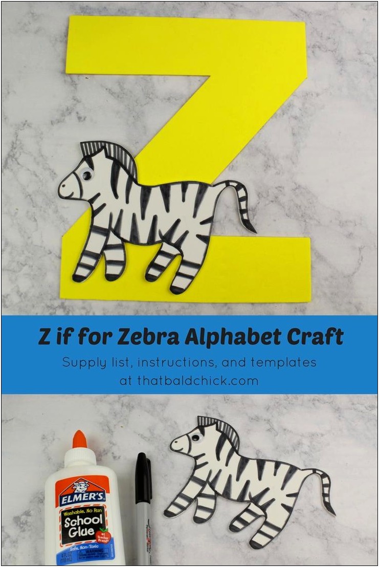 Letter Z Is For Zebra Craft Template