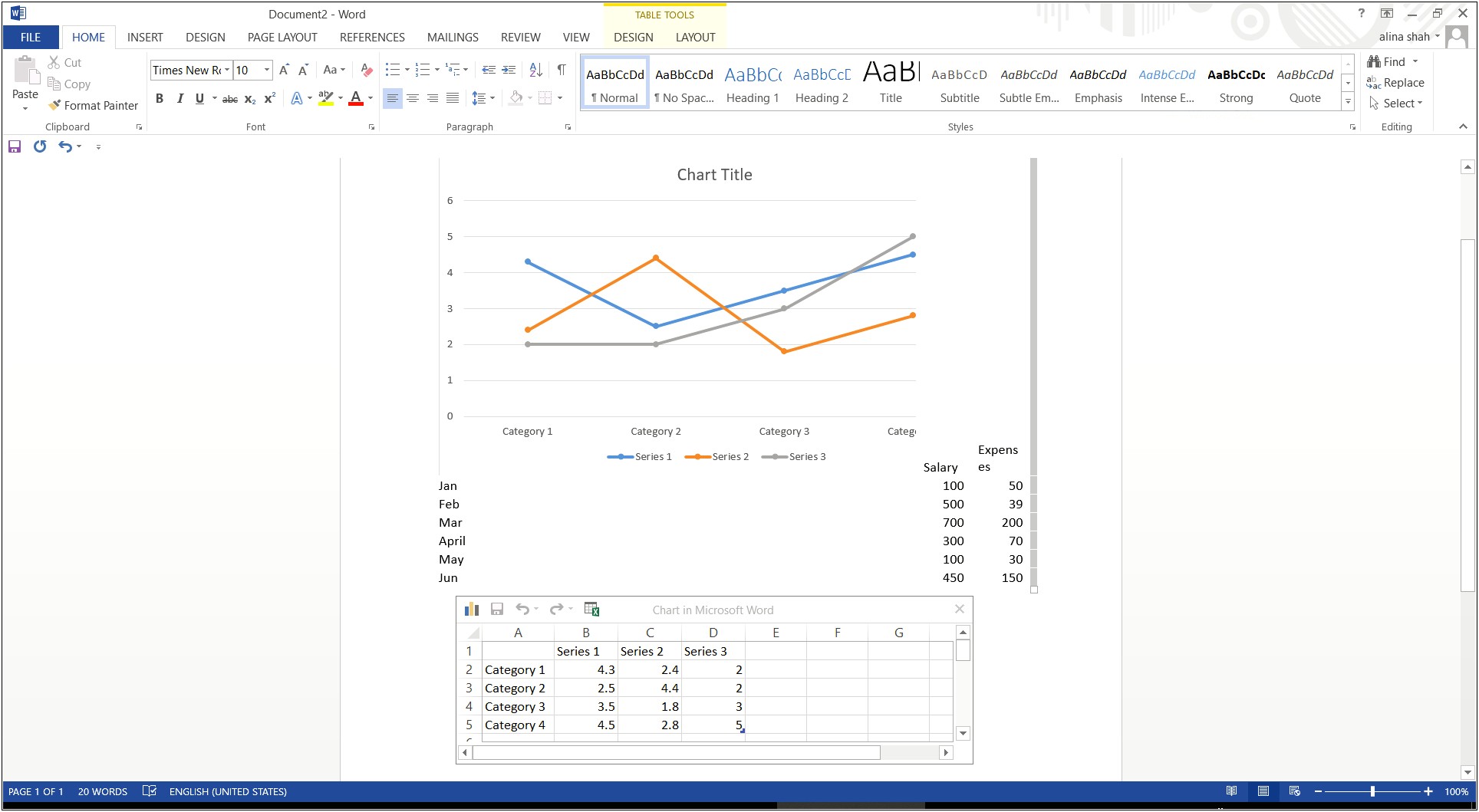Line Graph Template For Microsoft Word