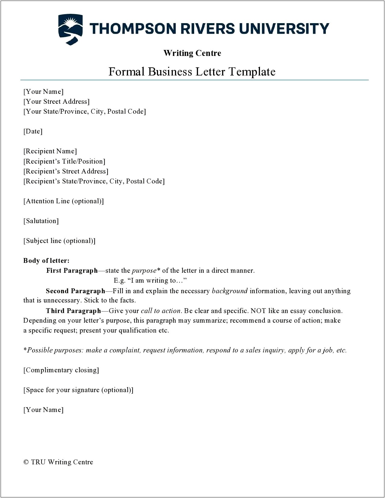 Line Spacing For A Letter Template