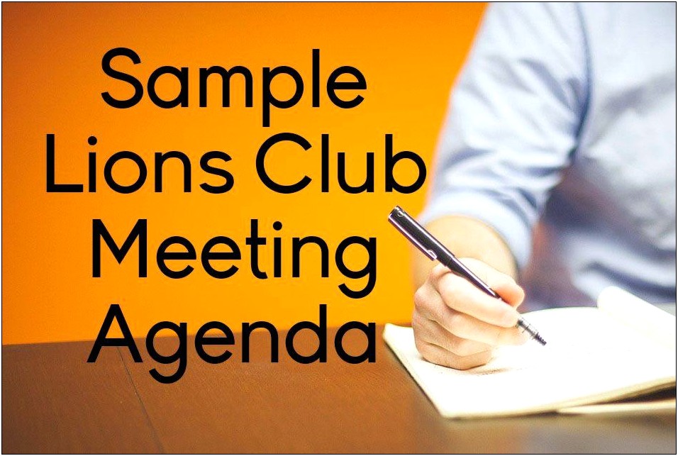 Lions Club International Meeting Agenda Template Word