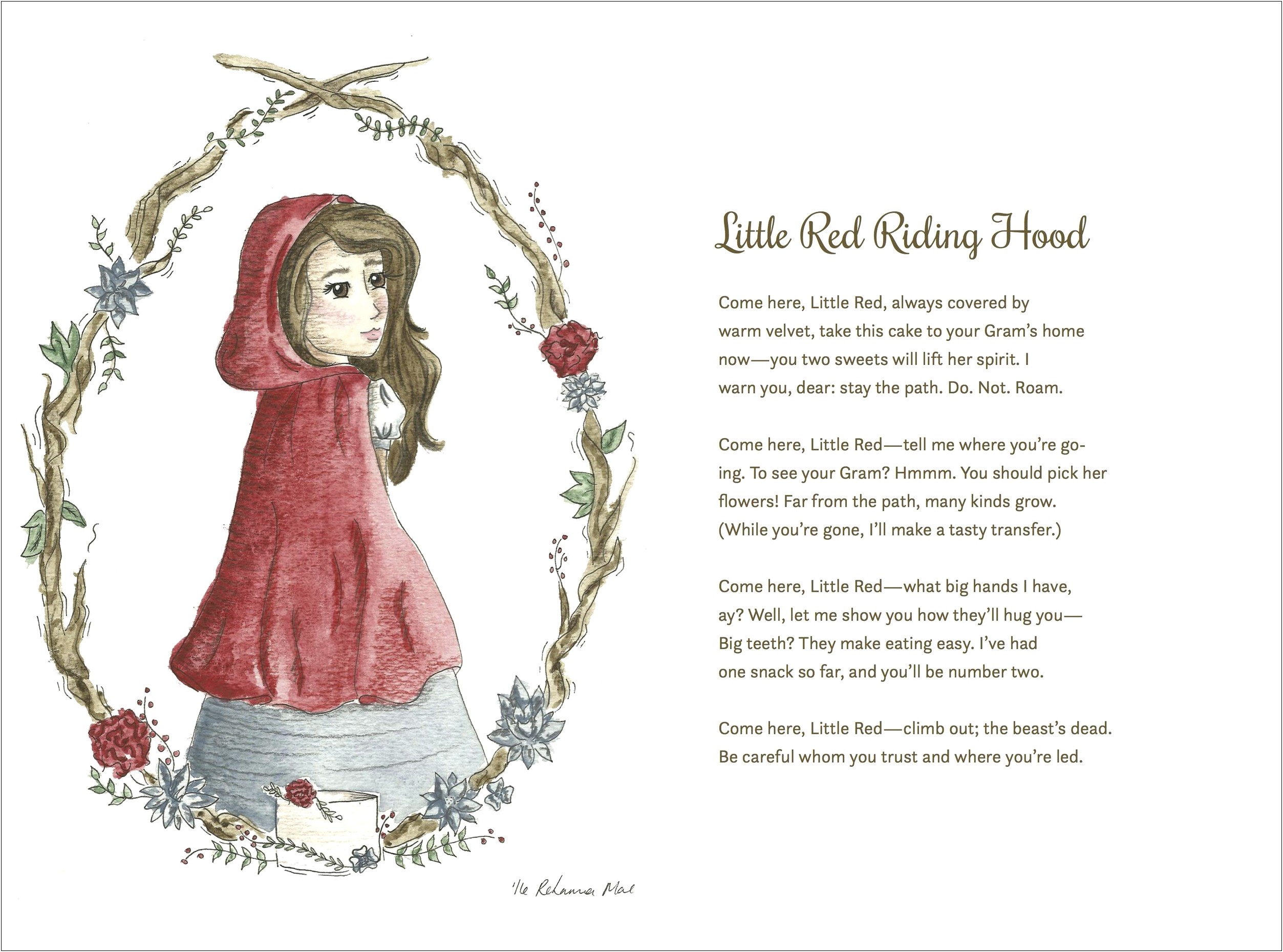 Little Red Riding Hood Letter Template