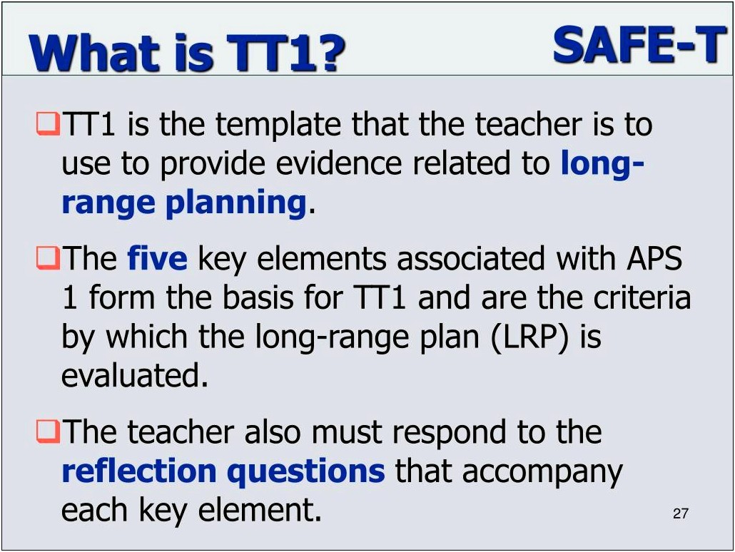 Long Range Planning Template For Teachers