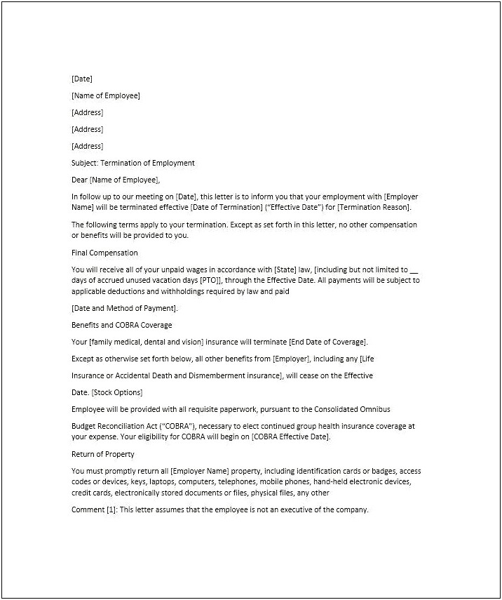 Loss Of Health Insurance Coverage Letter Template