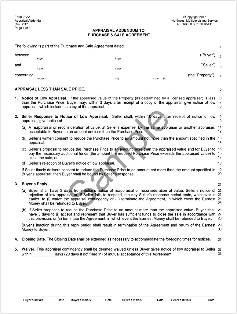 Low Real Estate Appraisal Letter Template