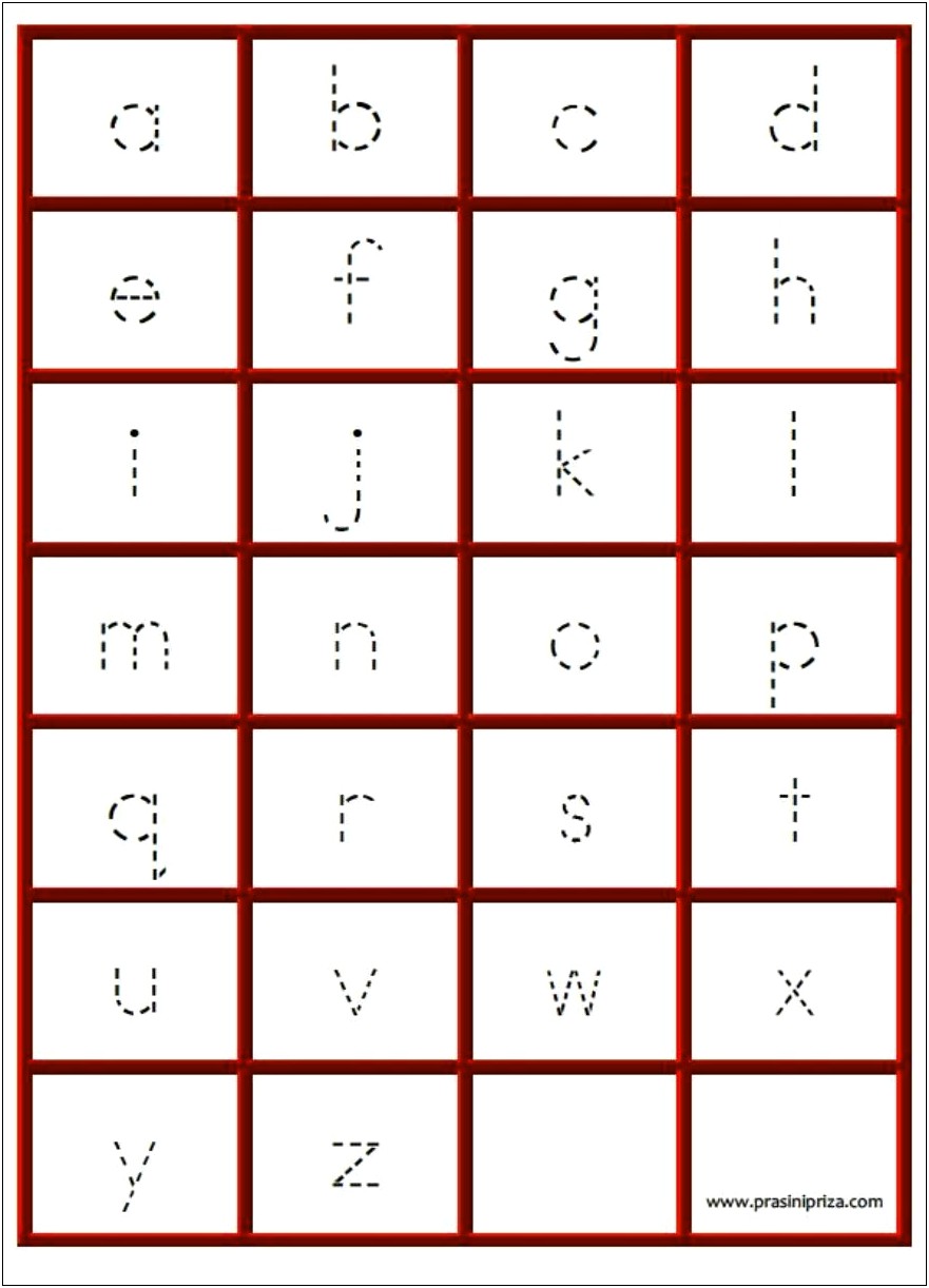 Lowercase Letter Templates On Lined Paper