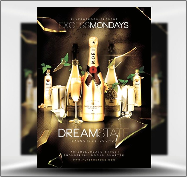 Luxury Champagne Flyer Template Free Download