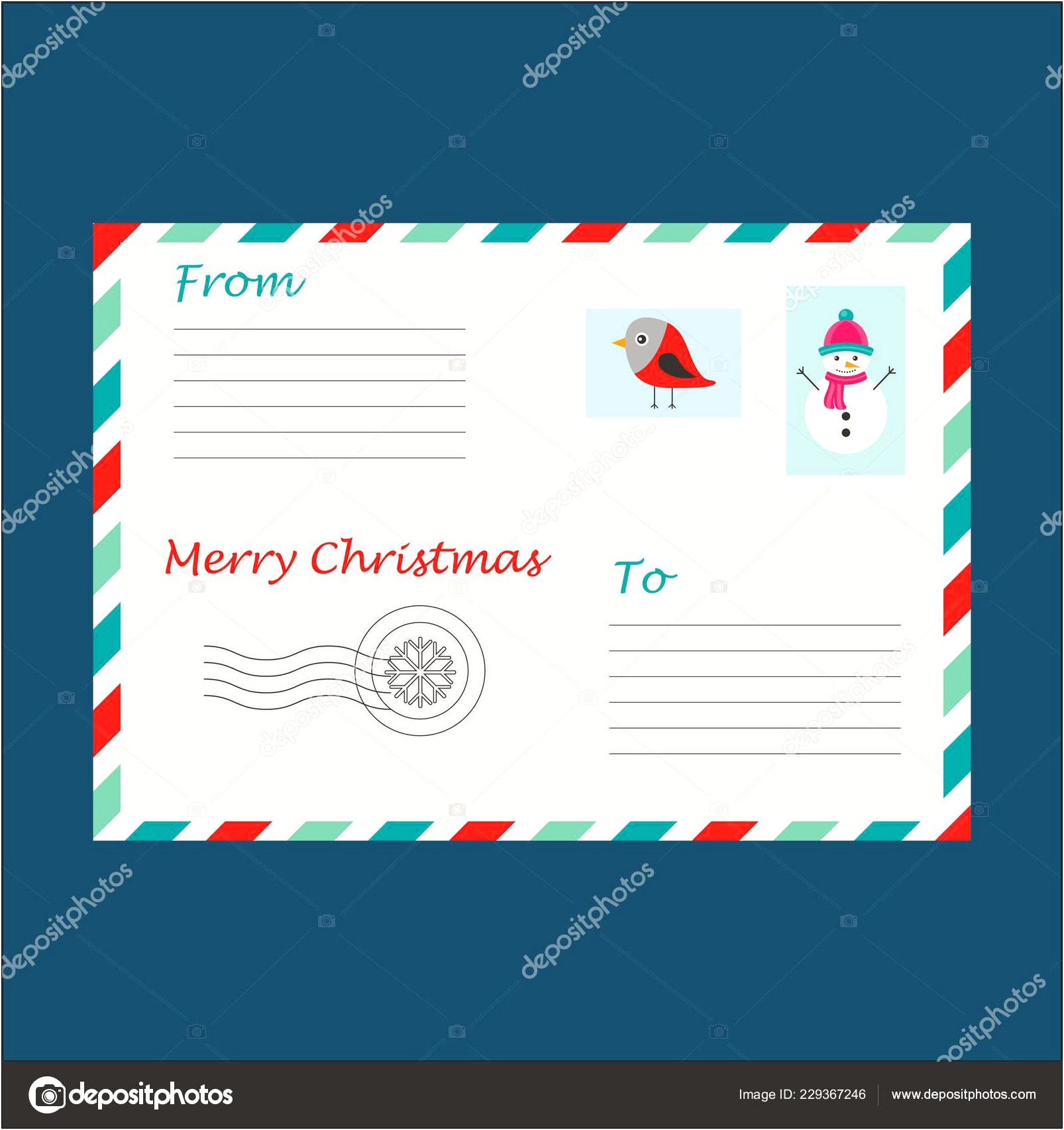 Mail Letter Template For Kids To Use Preschool