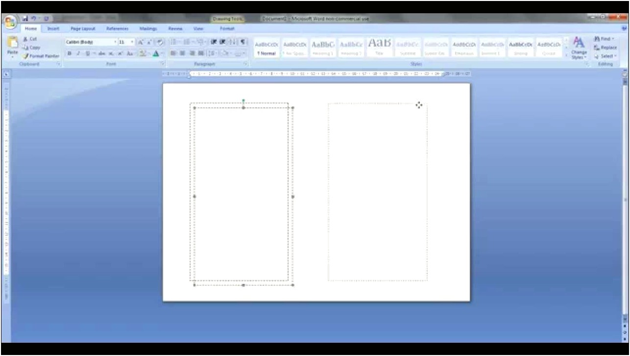 Making A Template In Word For Specific Measurements
