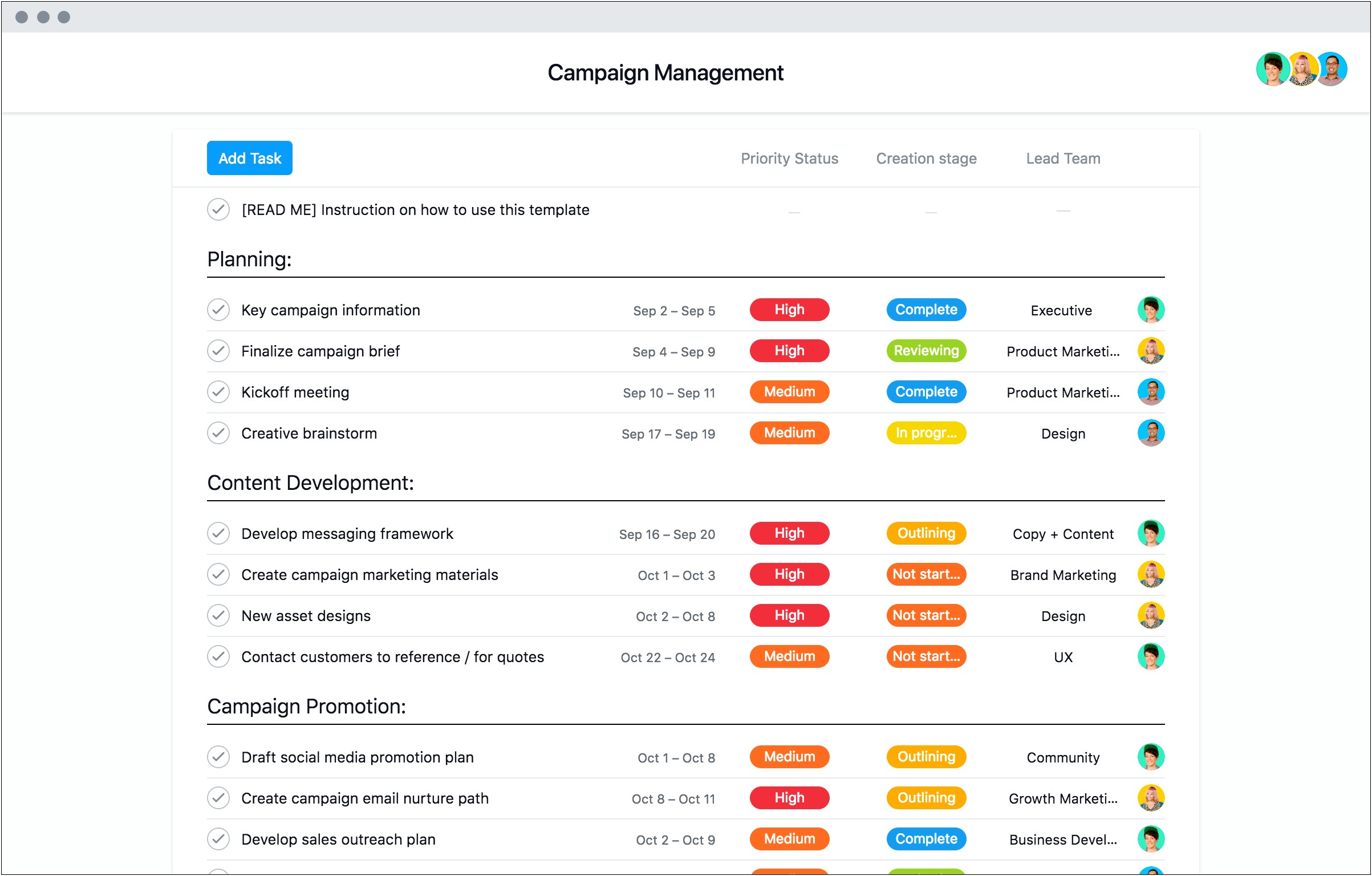 Manager Or Leader Plan Template For Team