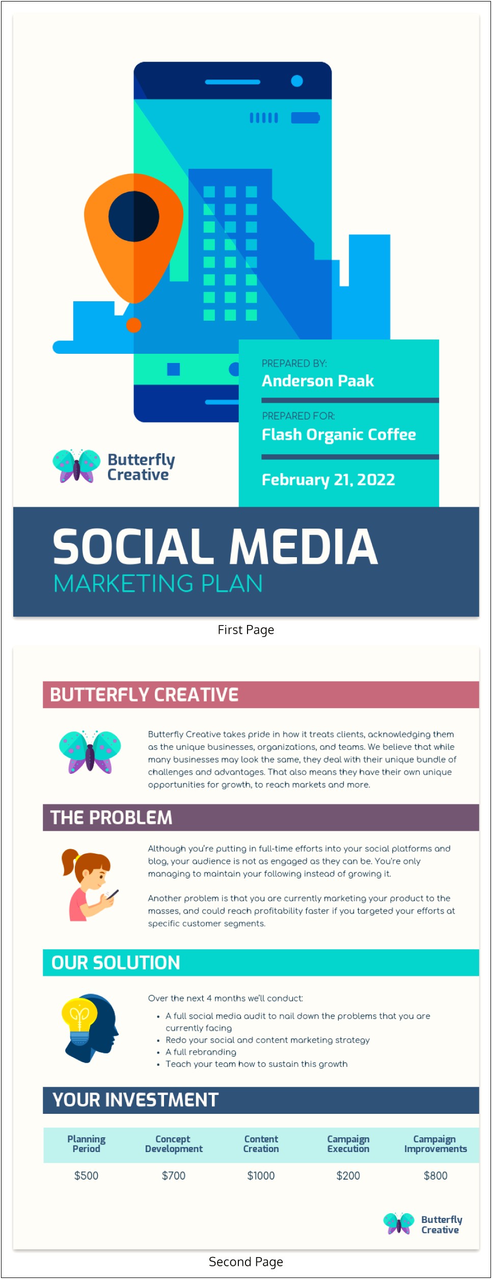 Marketing And Social Media Plan Template