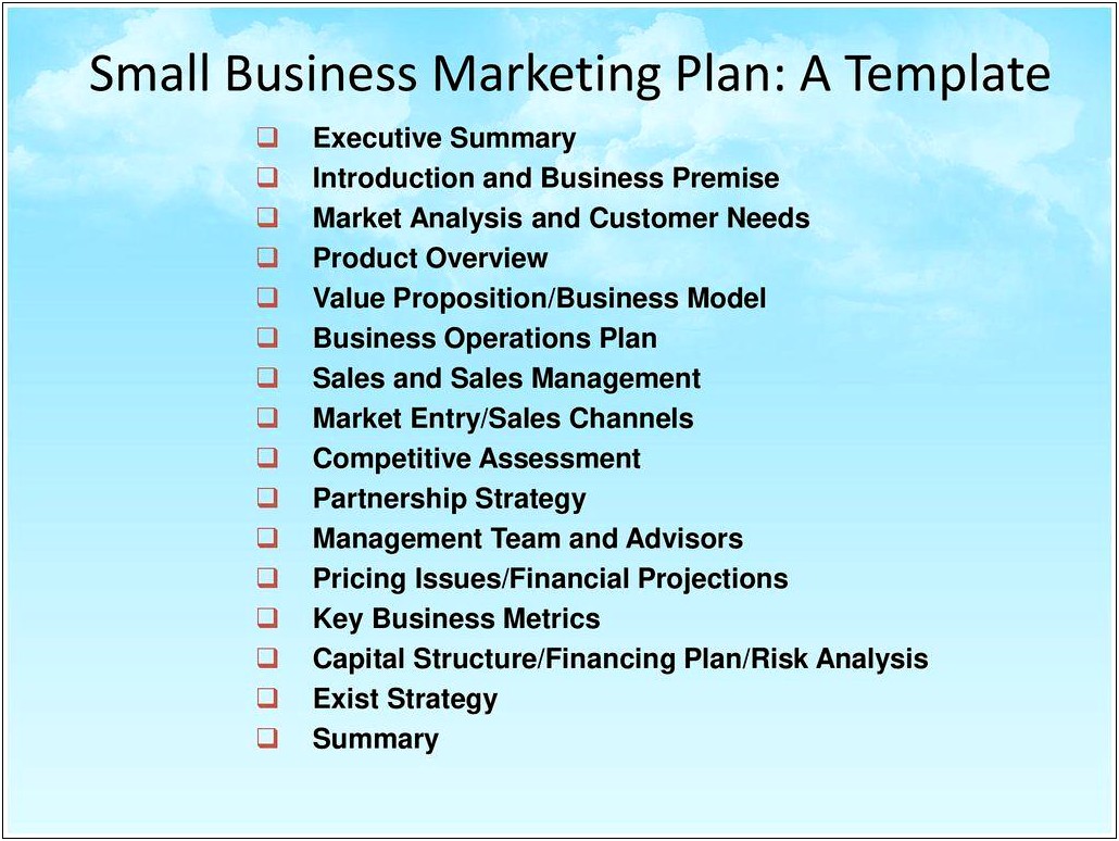 Marketing Plan Template For Financial Advisors