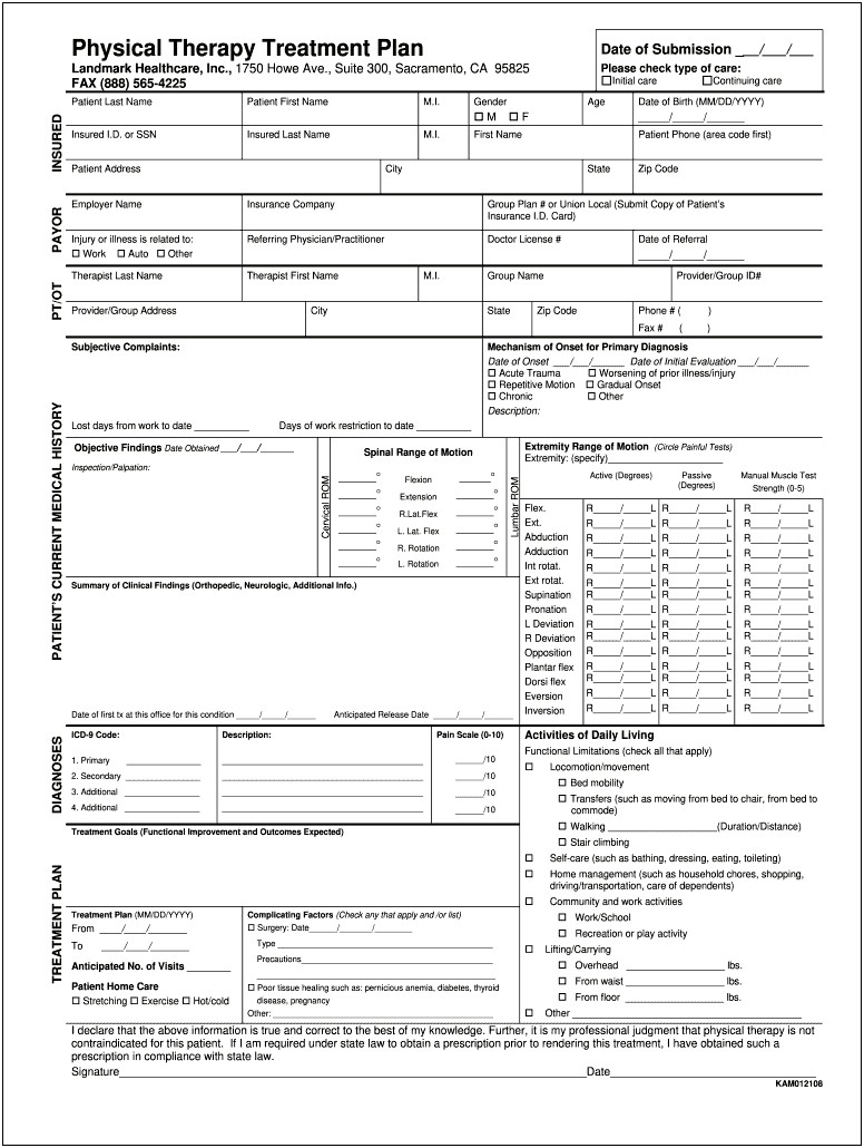 Marketing Plan Template For Physical Therapy