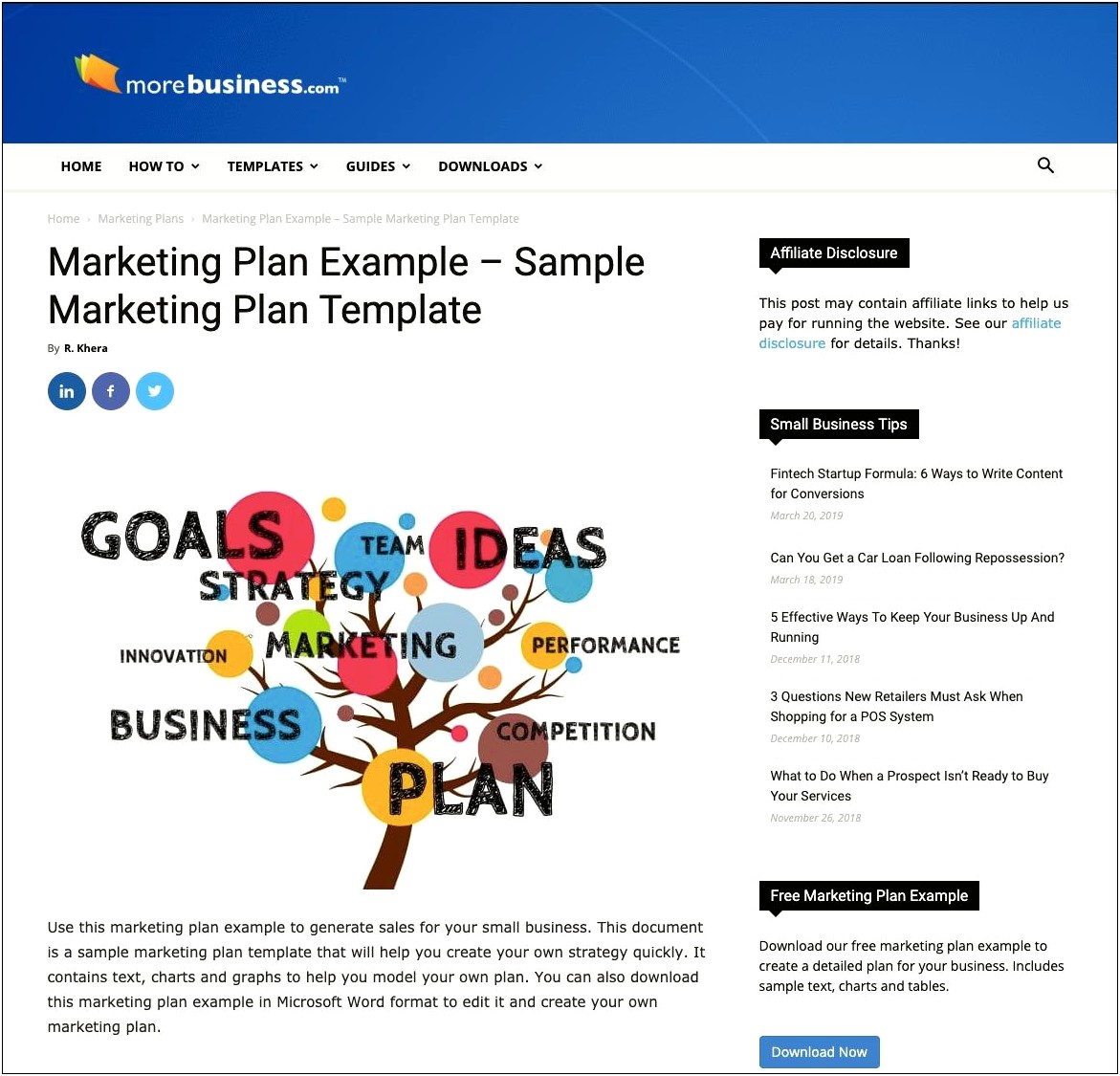 Marketing Plan Template For Small Retail Business