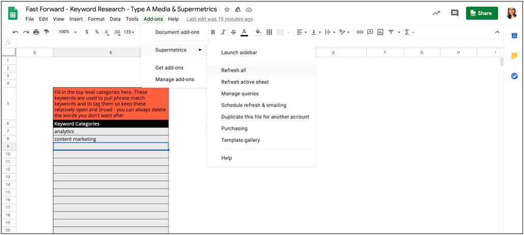 Matching Word Bank Format Google Doc Template