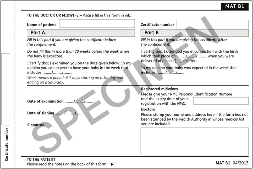 Maternity Letter Template To Employer Direct Gov